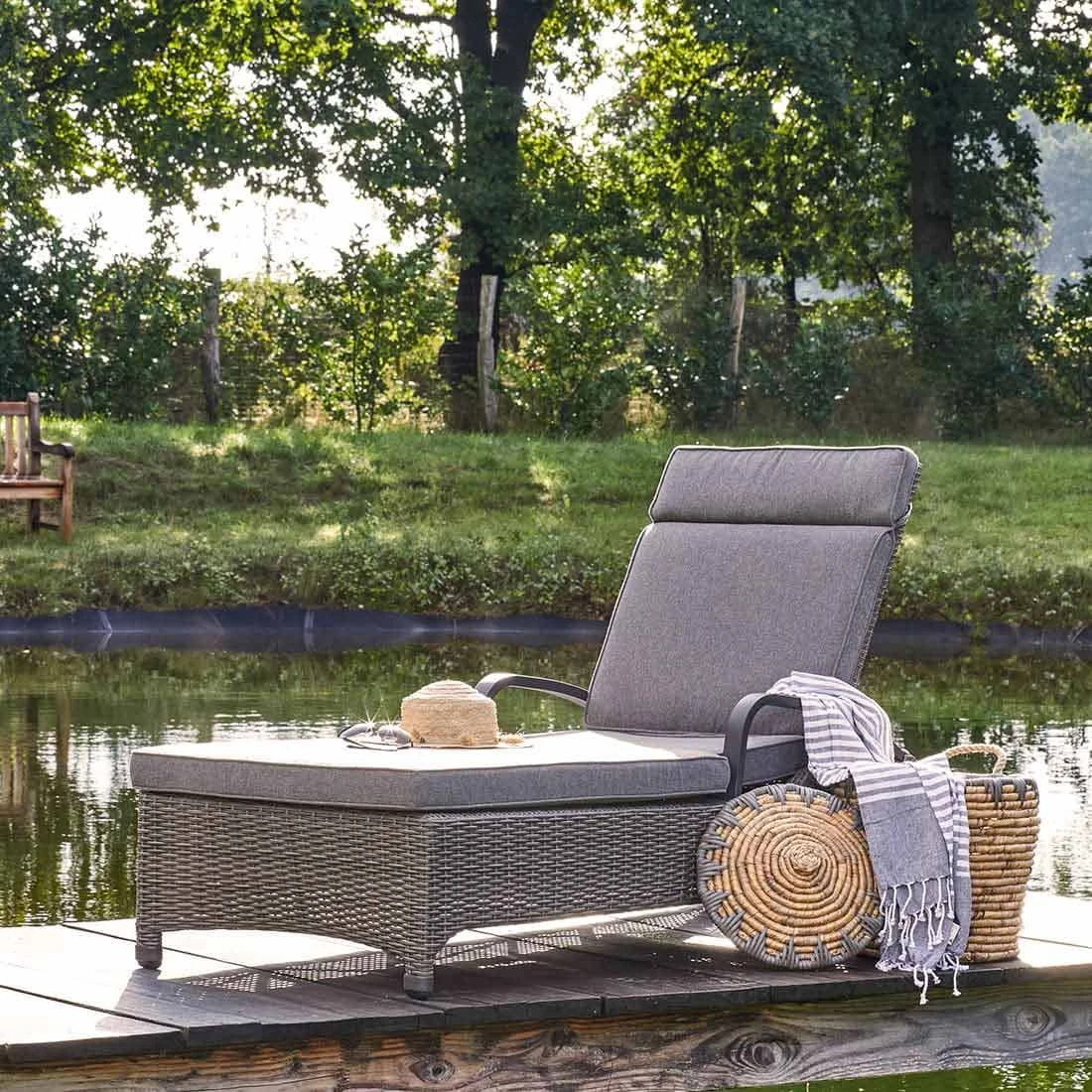 LC Garden Komido Gartenliege Aluminium/Geflecht Anthrazit/Omega Braun 8 LC Garden Komido Gartenliege Aluminium/Geflecht Anthrazit/Omega Braun – Bild 6