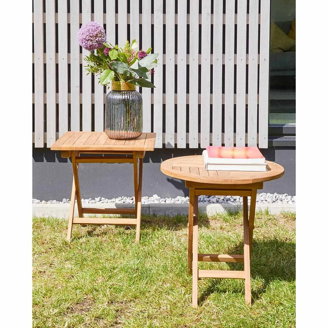 LC Garden Riva Beistelltisch Garten 50x50cm Teak 4 LC Garden Riva Beistelltisch Garten 50x50cm Teak – Bild 2