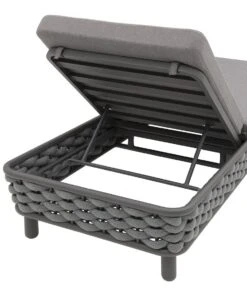 OUTLIV. Leon Gartenliege Aluminium/Rope/Acryl Anthrazit/Anthrazit-Blau-Meliert -GartenMöbelPro Verkäufe 1248448 7