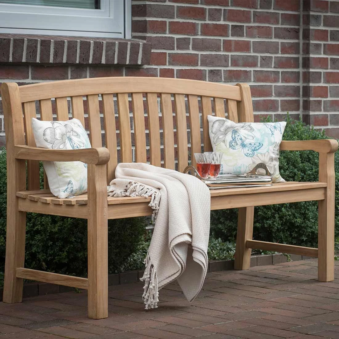 DeVries Woodie Gartenbank 150x57cm Teak 4 DeVries Woodie Gartenbank 150x57cm Teak – Bild 2