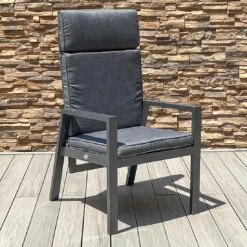 OUTLIV. Barcelona Gartensessel Aluminium/Olefin Anthrazit/Grau