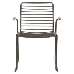 Stern Levi Stapelsessel Edelstahl/Teakarmlehnen Anthrazit -GartenMöbelPro Verkäufe 1258590 2