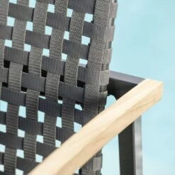 Stern Lucy Stapelsessel Aluminium/Gurtbespannung Teakarmlehnen Anthrazit/Platin -GartenMöbelPro Verkäufe 1258601 7