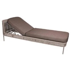 Stern Greta Gartenliege Aluminium/Rope Champagner/Ecru/Rehbraun