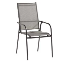 Sieger Sirio Stapelsessel Aluminium/Textilene Hellgrau
