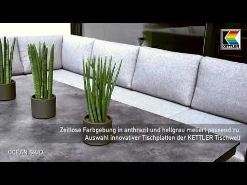 Kettler Ocean Casual Dining Loungeecke Aluminium/Polyester Anthrazit/Grau 3 Kettler Ocean Casual Dining Loungeecke Aluminium/Polyester Anthrazit/Grau