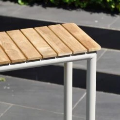 LifestyleGarden Portals Beistelltisch 47x30cm Aluminium/Teak Korallensand-Matt/Teak -GartenMöbelPro Verkäufe 1282988 4