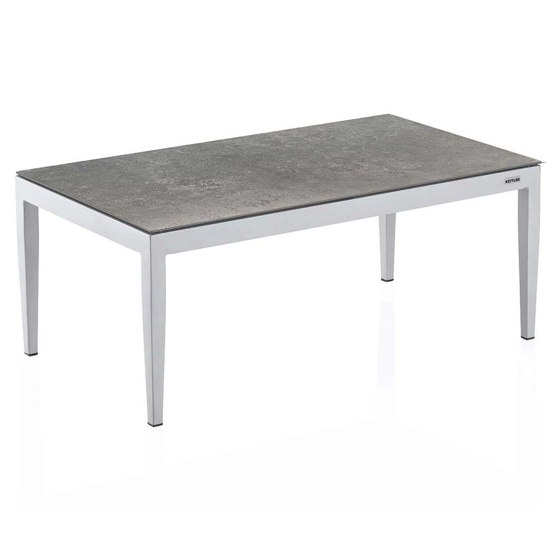 Kettler Sunny Loungetisch 110x60cm Aluminium/Glas Silber/Hellgrau 3 Kettler Sunny Loungetisch 110x60cm Aluminium/Glas Silber/Hellgrau
