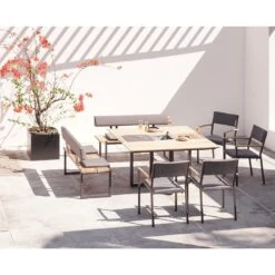 Zebra Quadux Tisch 140x140 Cm Aluminium/Teak Recycelt Graphit/Natur -GartenMöbelPro Verkäufe 1290754 5