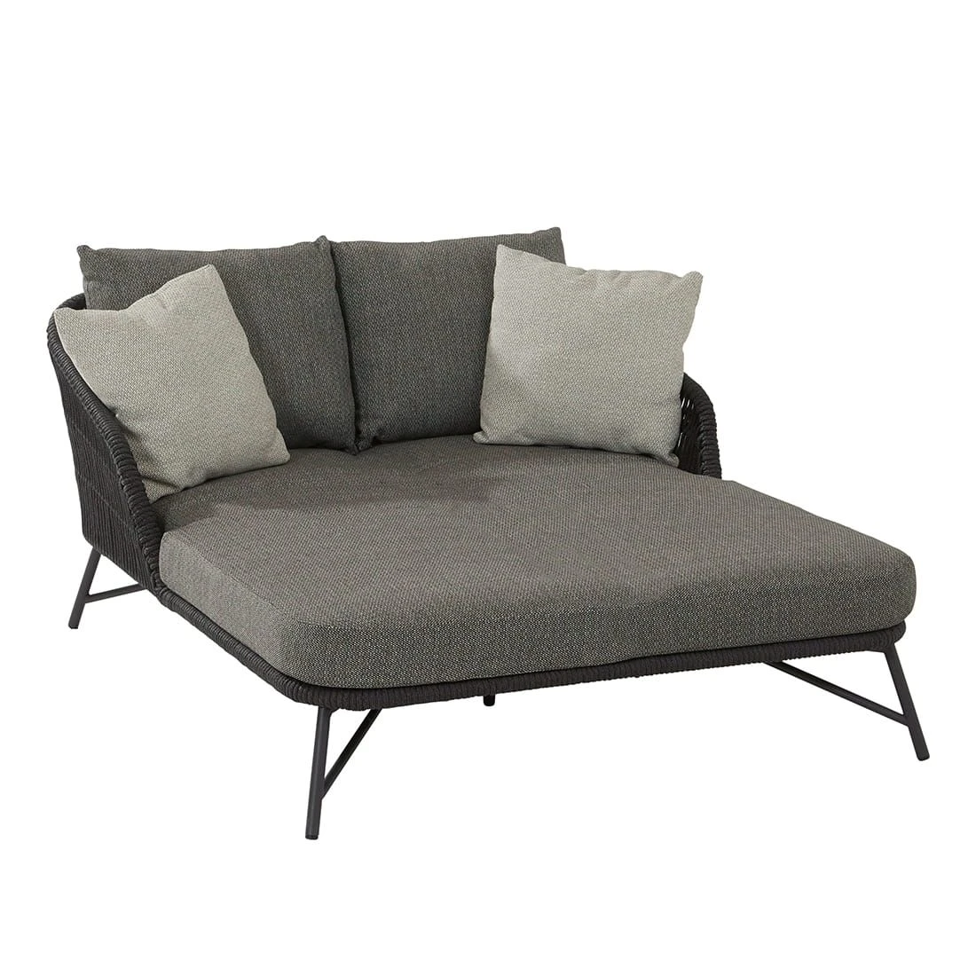 4Seasons Marbella Daybed Aluminium/Rope Anthrazit/Hellgrau 3 4Seasons Marbella Daybed Aluminium/Rope Anthrazit/Hellgrau