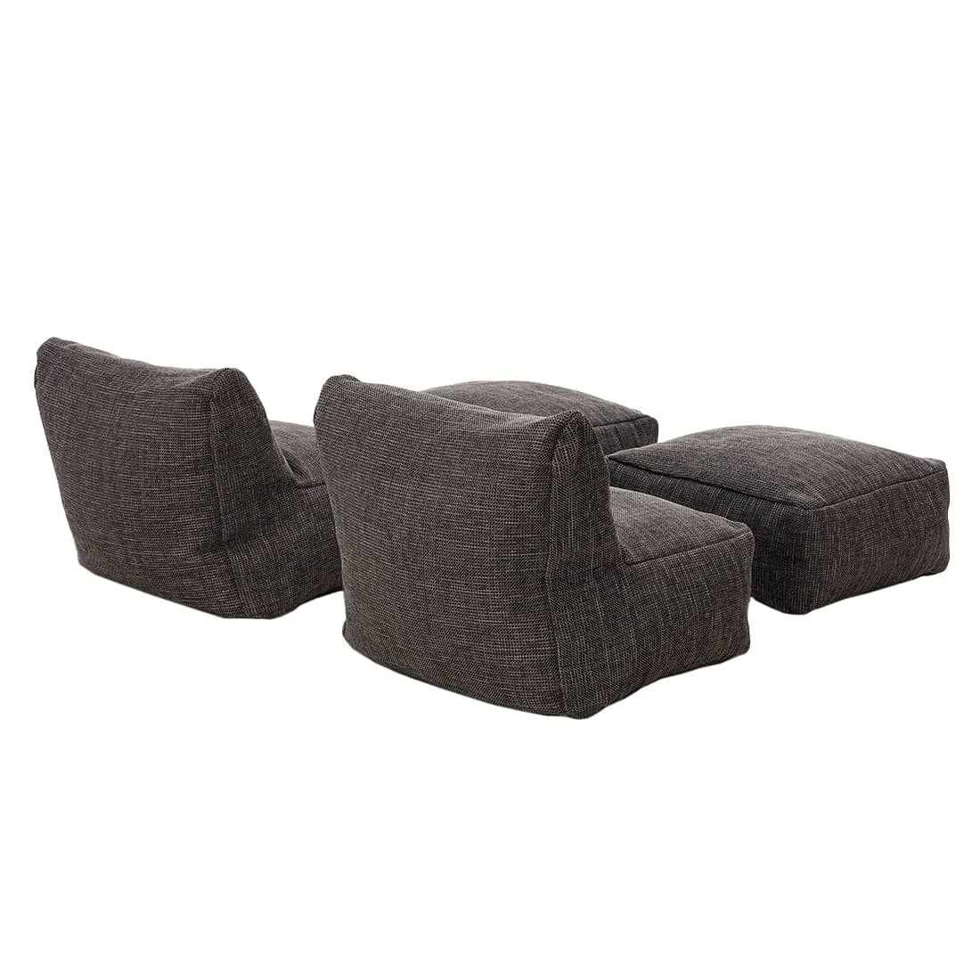 ROOLF Living Loungesesselset Inkl. Hocker Anthrazit 6 ROOLF Living Loungesesselset Inkl. Hocker Anthrazit – Bild 4