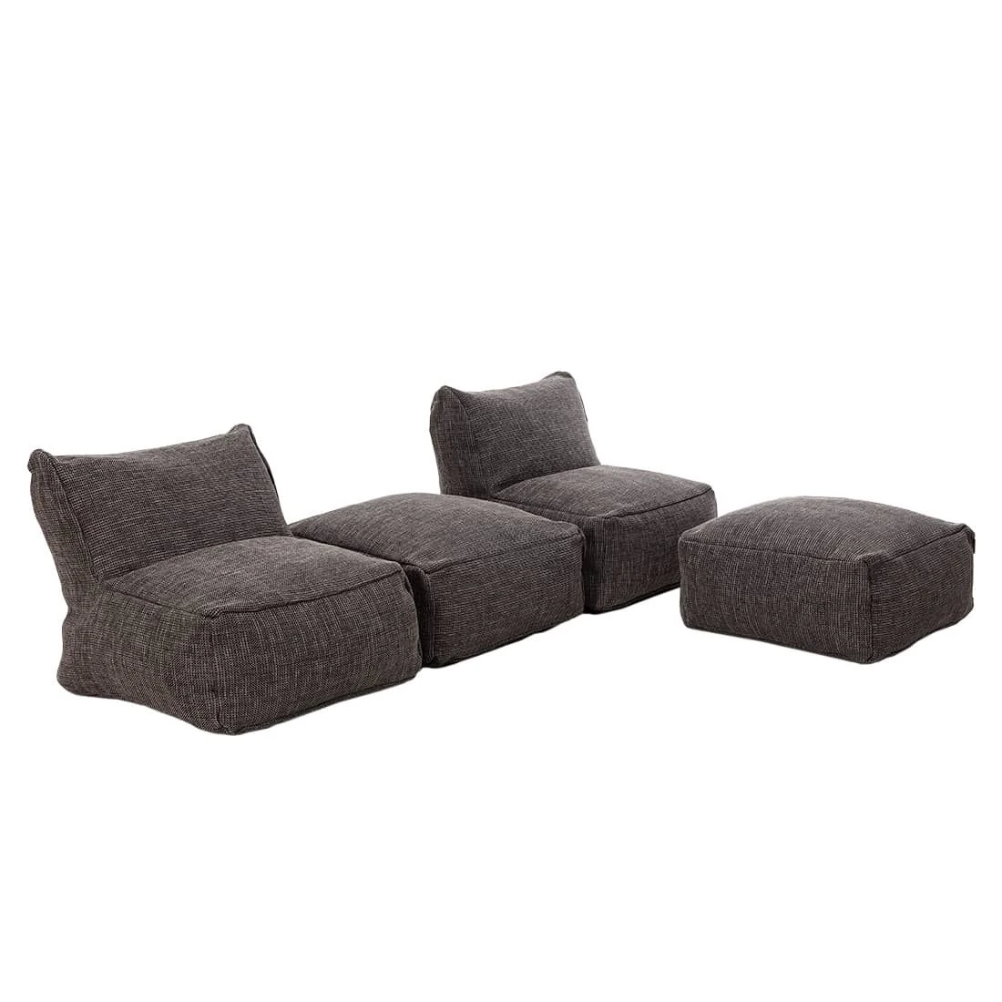 ROOLF Living Loungesesselset Inkl. Hocker Anthrazit 8 ROOLF Living Loungesesselset Inkl. Hocker Anthrazit – Bild 6