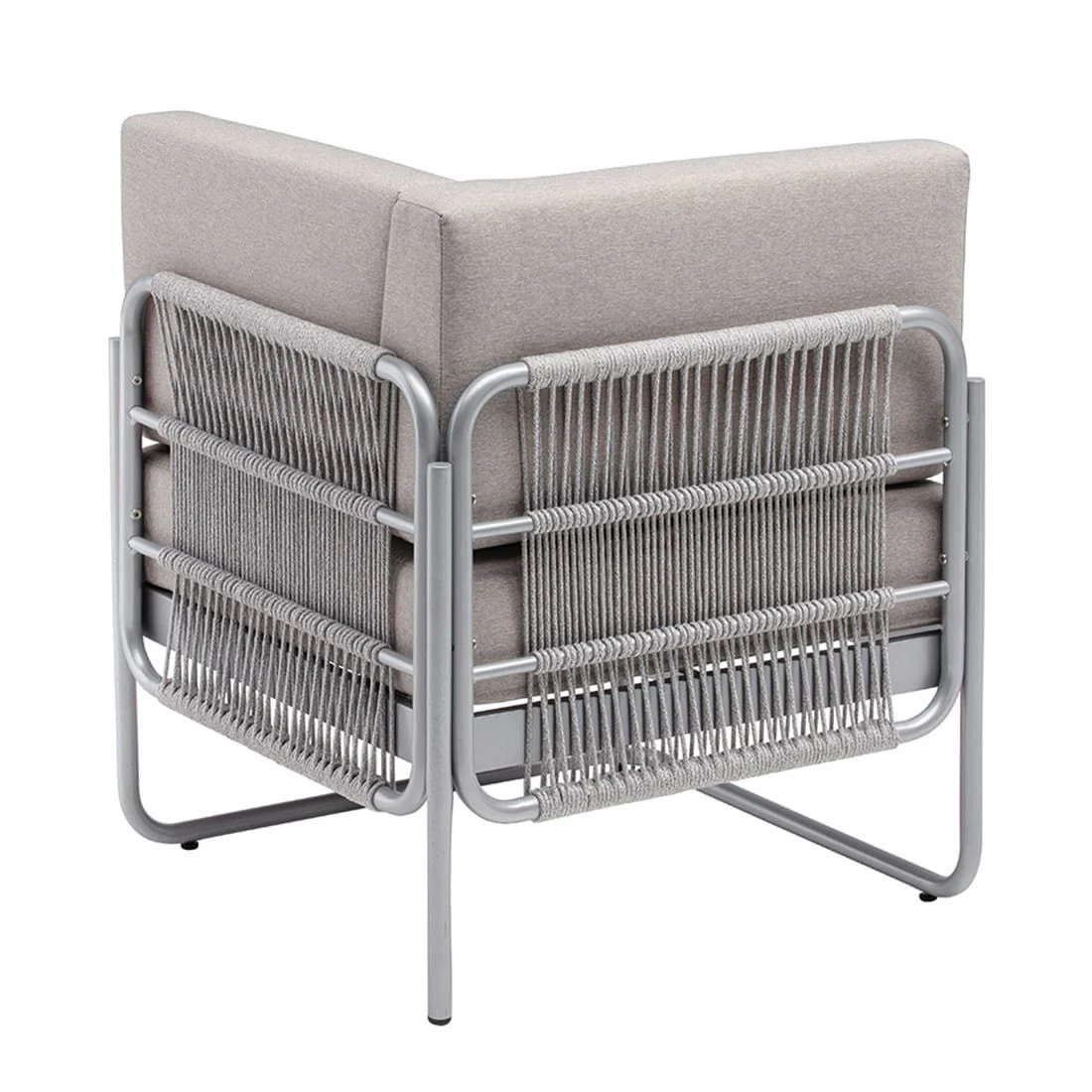 Kettler Endless Summer Eck-/Endmodul Aluminium/Rope Silber/Hellgrau 4 Kettler Endless Summer Eck-/Endmodul Aluminium/Rope Silber/Hellgrau – Bild 2