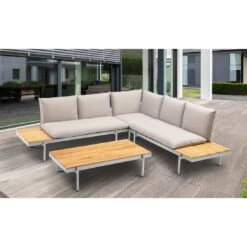 Kettler Straight Eck-/Endmodul Aluminium/Teak/Olefin Silber/Beige-Braun -GartenMöbelPro Verkäufe 1306297 6