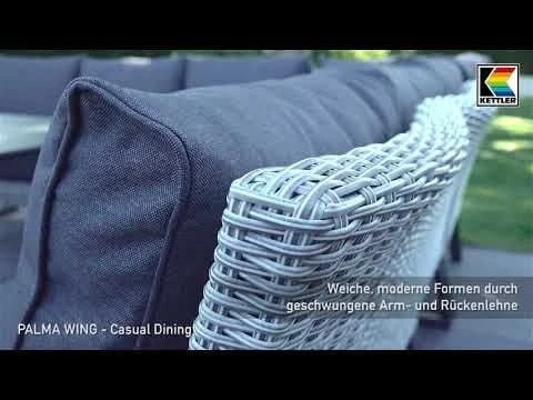 Kettler Palma Wing Eck-/Endmodul Geflecht/Olefin White Wash/Anthrazit 3 Kettler Palma Wing Eck-/Endmodul Geflecht/Olefin White Wash/Anthrazit