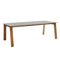 Musterring France Gartentisch 220x100cm Teak/HPL Teak/Granit