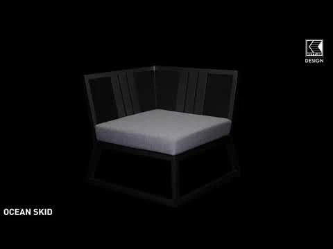 Kettler Ocean Skid Dininglounge 9-tlg. Aluminium/Olefin Anthrazit/Hellgrau 4 Kettler Ocean Skid Dininglounge 9-tlg. Aluminium/Olefin Anthrazit/Hellgrau – Bild 2