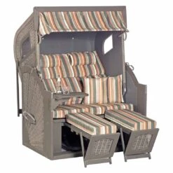 Sunny Smart Rustikal 405 Z Strandkorb Pinie/Geflecht Stone Grey