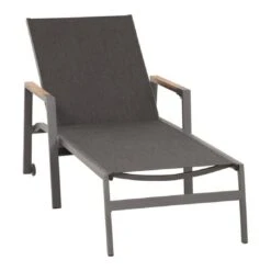 Siena Garden Savona Gartenliege Aluminium/Texfabric Graphit Matt/Quarz-Grau