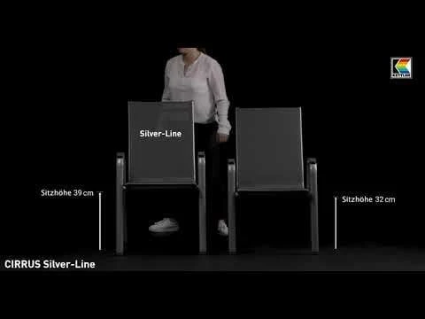 Kettler Cirrus Silver Line Klappsessel Aluminium/Outdoorgewebe Silber/Anthrazitgrau 3 Kettler Cirrus Silver Line Klappsessel Aluminium/Outdoorgewebe Silber/Anthrazitgrau