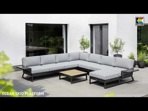 Kettler Ocean Skid Platform Gartensofa Mit Ablage Aluminium/Olefin Anthrazit 3 Kettler Ocean Skid Platform Gartensofa Mit Ablage Aluminium/Olefin Anthrazit