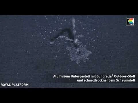 Kettler Royal Platform Mittelmodul Aluminium/Teak/Sunbrella Anthrazit/Sooty 3 Kettler Royal Platform Mittelmodul Aluminium/Teak/Sunbrella Anthrazit/Sooty