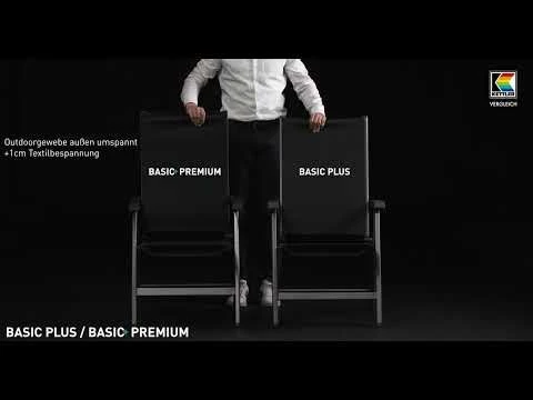 Kettler Basic+ Premium Klappsessel Aluminium/Textilene Silber/Lakritz 3 Kettler Basic+ Premium Klappsessel Aluminium/Textilene Silber/Lakritz