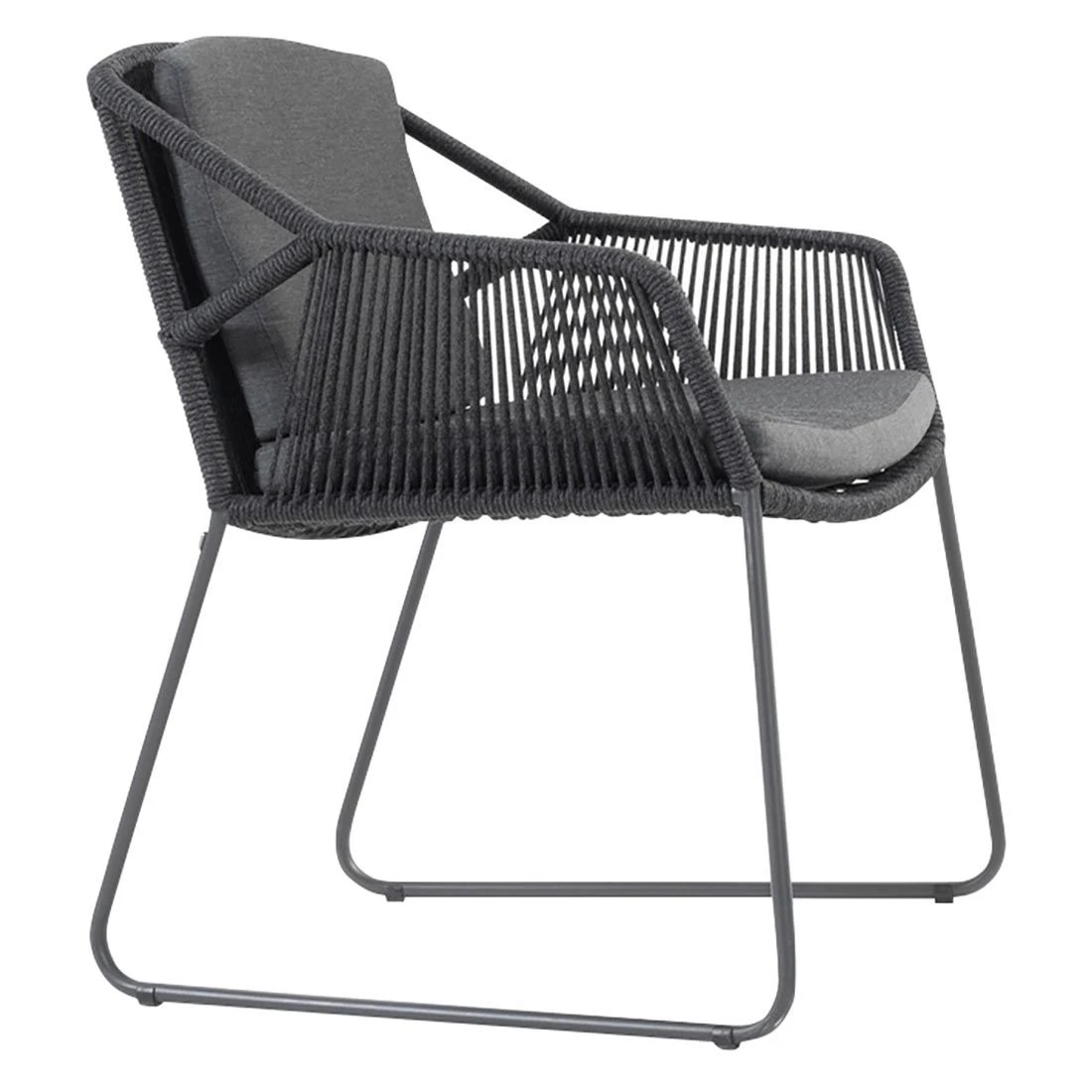 4Seasons Accor Gartensessel Edelstahl/Rope Inkl. Kissen Anthrazit 3 4Seasons Accor Gartensessel Edelstahl/Rope Inkl. Kissen Anthrazit