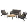 4Seasons Capitol Loungeset 4-tlg. Mit Tisch 90x90cm Anthrazit