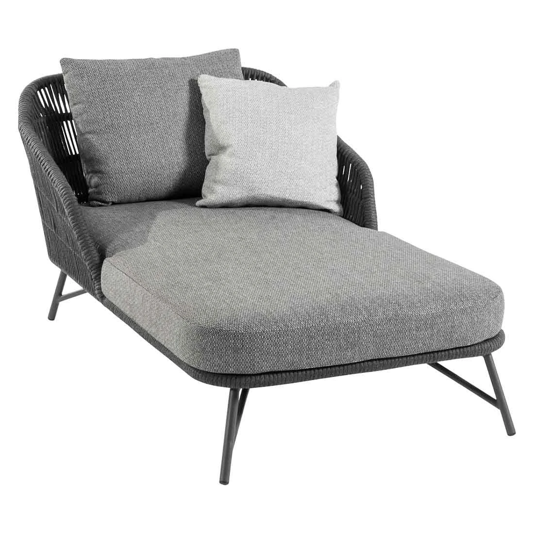 4Seasons Marbella Gartenliege Rope Anthrazit/Hellgrau 3 4Seasons Marbella Gartenliege Rope Anthrazit/Hellgrau