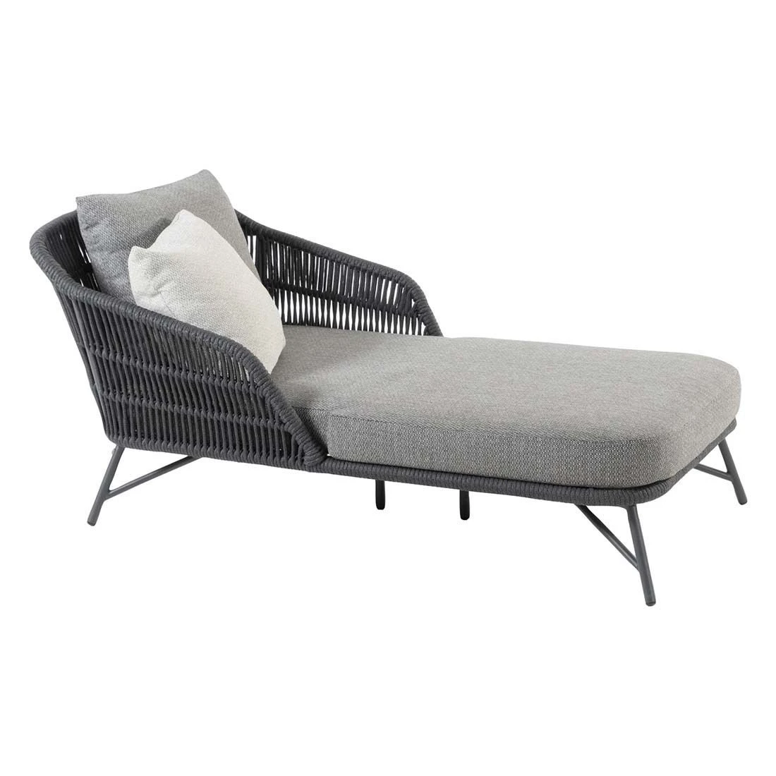 4Seasons Marbella Gartenliege Rope Anthrazit/Hellgrau 4 4Seasons Marbella Gartenliege Rope Anthrazit/Hellgrau – Bild 2
