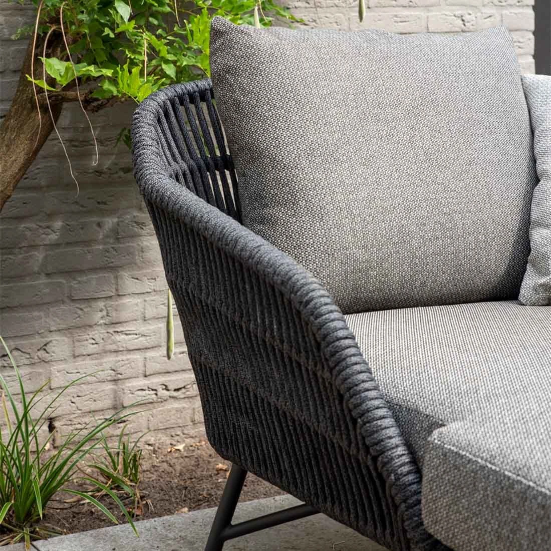 4Seasons Marbella Gartenliege Rope Anthrazit/Hellgrau 9 4Seasons Marbella Gartenliege Rope Anthrazit/Hellgrau – Bild 7