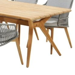 4Seasons Sempre Gartenmöbelset 7-tlg. Mit Tisch 240x100cm Hellgrau/Natur -GartenMöbelPro Verkäufe 4seasons sempre gartenmoebelset 7 tlg mit tisch 240x100cm 1412370 3