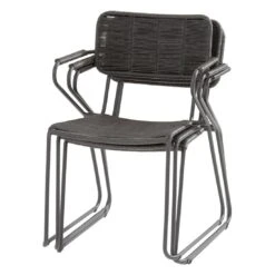 4Seasons Swing Stapelstuhl Edelstahl/Rope Anthrazit -GartenMöbelPro Verkäufe 4seasons swing stapelstuhl aluminium rope 1356864 5