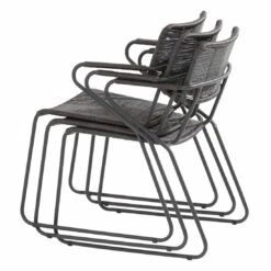 4Seasons Swing Stapelstuhl Edelstahl/Rope Anthrazit -GartenMöbelPro Verkäufe 4seasons swing stapelstuhl aluminium rope 1356864 6