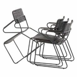 4Seasons Swing Stapelstuhl Edelstahl/Rope Anthrazit -GartenMöbelPro Verkäufe 4seasons swing stapelstuhl aluminium rope 1356864 7