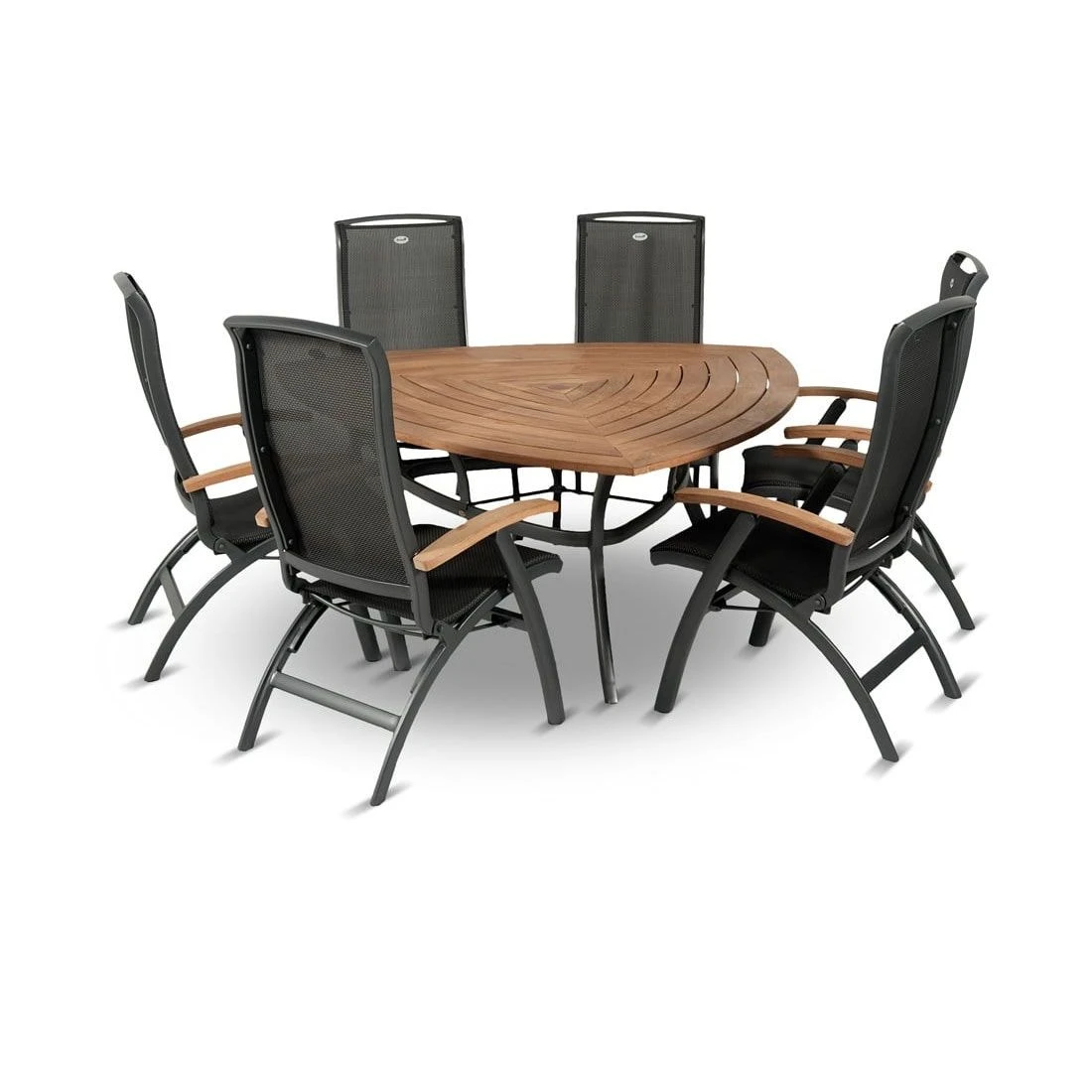 Hartman Da Vinci Klappsessel Aluminium/Textilene Mit Teak-Armlehnen Xerix 4 Hartman Da Vinci Klappsessel Aluminium/Textilene Mit Teak-Armlehnen Xerix – Bild 2