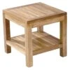 Zebra Lobby Kaffeetisch 45x45cm Teak Mit Ablage Natur -GartenMöbelPro Verkäufe 643954 1