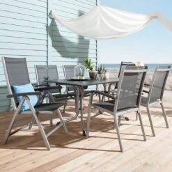 Sieger Bodega Stapelsessel Aluminium/Textilene Graphit/Grau -GartenMöbelPro Verkäufe 651027 3