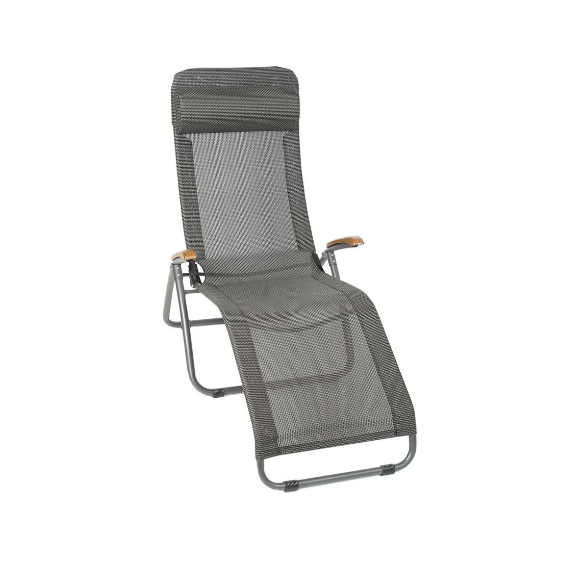 Sungörl Phönix DV Bäderliege Stahl/Textilene/Eschenholz Anthrazit/Grau 3 Sungörl Phönix DV Bäderliege Stahl/Textilene/Eschenholz Anthrazit/Grau