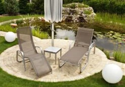 Karasek Florida Gesundliege Aluminium/Textilene Champagner/Taupe -GartenMöbelPro Verkäufe 657649 2