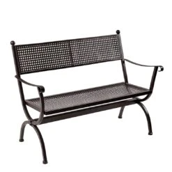 MBM Romeo Gartenbank 122cm Schmiedeeisen Marone