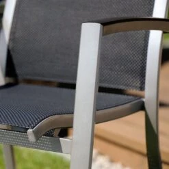 Sieger Trento Stapelsessel Hoch Aluminium/Textilene Graphit/Grau -GartenMöbelPro Verkäufe 685842 5