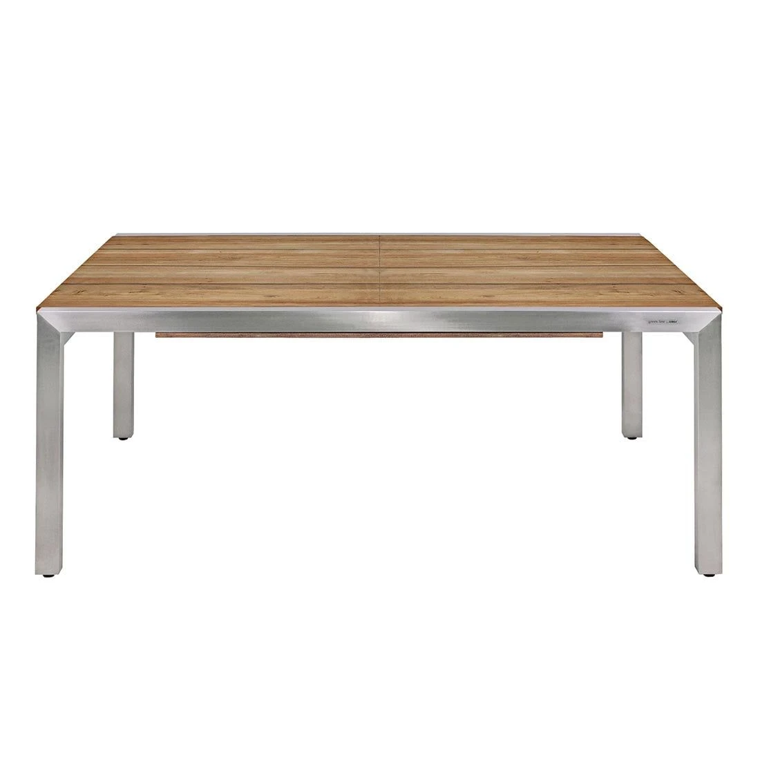 Zebra Kubex Ausziehtisch 170/280x90 Cm Edelstahl/Teak Recycelt Silber/Natur 4 Zebra Kubex Ausziehtisch 170/280x90 Cm Edelstahl/Teak Recycelt Silber/Natur – Bild 3