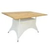 Zebra Yachtclub Loomus Gartentisch 140x90cm Geflecht/Teak Silkwhite -GartenMöbelPro Verkäufe 800264 1