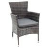 Acamp Cesar Stapelsessel Geflecht Grau-Meliert/Taupe -GartenMöbelPro Verkäufe 805159 1