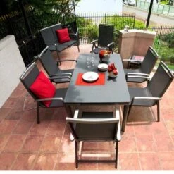 MWH Alutapo Gartentisch 160x95 Cm Aluminium/Creatop Basic Eisengrau/Grau -GartenMöbelPro Verkäufe 807161 2