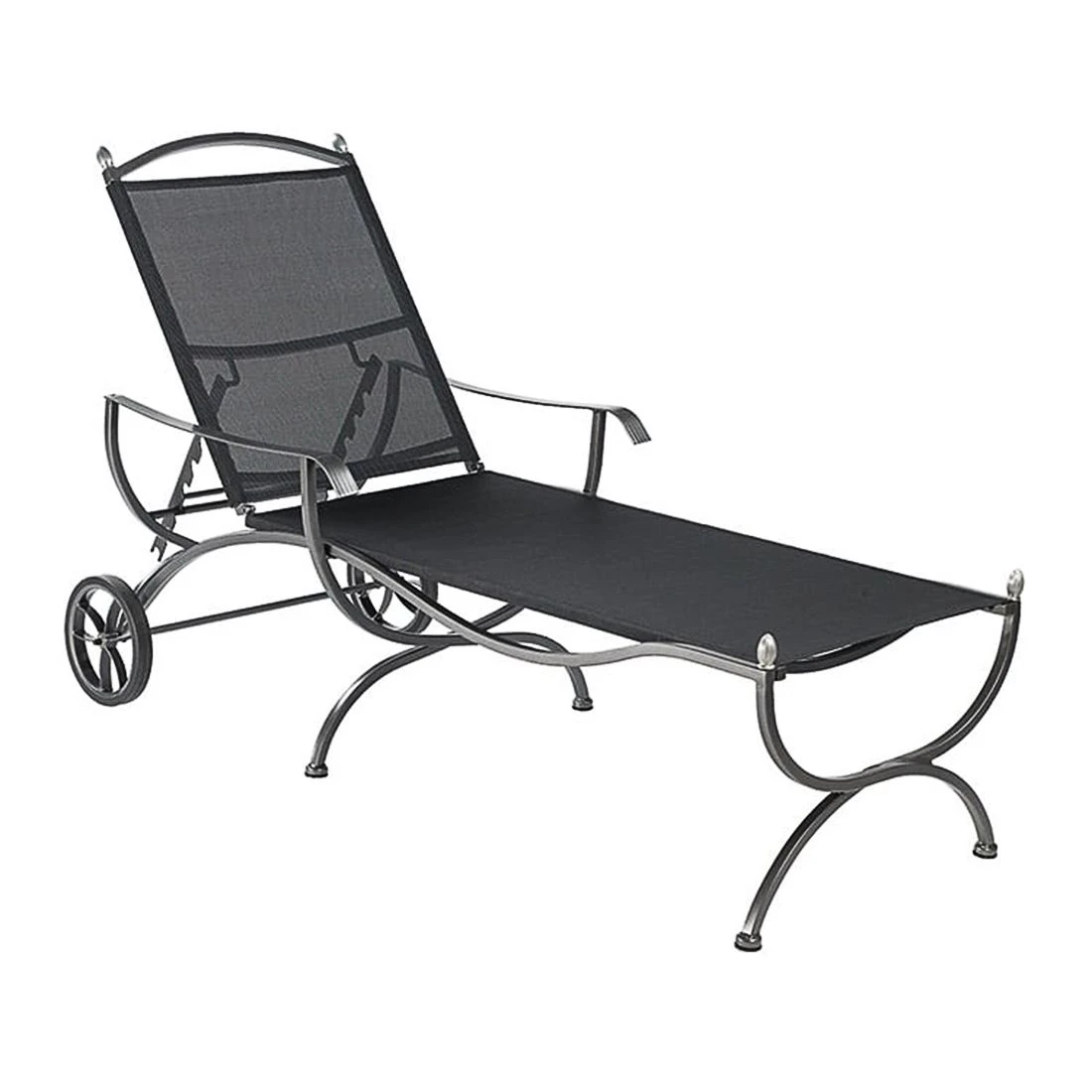 MBM Medici Gartenliege Schmiedeeisen/Textilene Graphit/Schwarz 3 MBM Medici Gartenliege Schmiedeeisen/Textilene Graphit/Schwarz