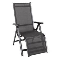 MWH Elements Relaxliege Aluminium/Textilene Eisengrau/Grau