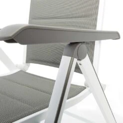 MWH Futosa Klappsessel Aluminium/Textilene Polarweiß/Grau -GartenMöbelPro Verkäufe 833836 4